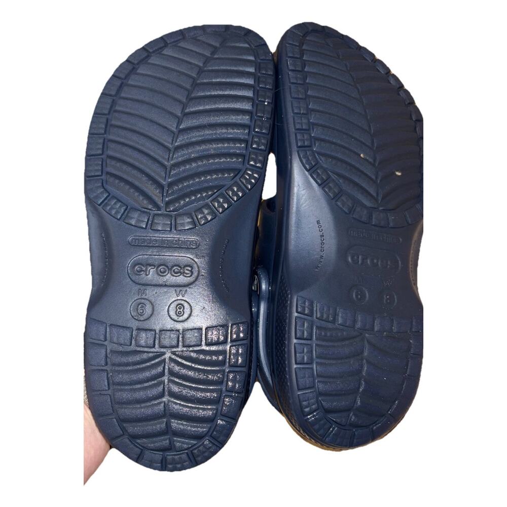 CROCS Unisex Men’s Size 6/Women’s Size 8 Classic Sandals Navy - Picture 5 of 5